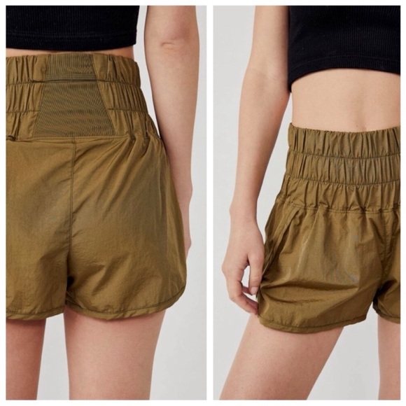 Free People Movement The Way Home Shorts Greyed Olive Size Large - Picture 4 of 12